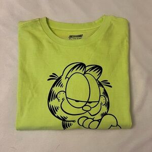 American Eagle Outfitters Lime Green Garfield Tee